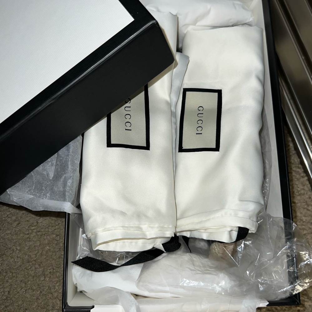 Gucci Espadrilles new with Original box, Two dust bags Retail for $650 size 35.5